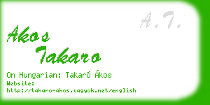akos takaro business card